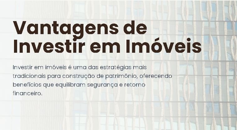 Vantagens de Investir em Imóveis - PM Homes